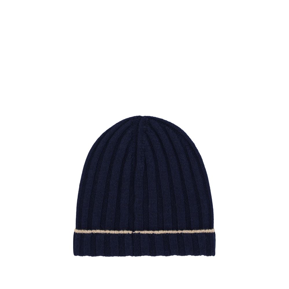 Brunello Cucinelli Blue Cashmere Men's Beanie