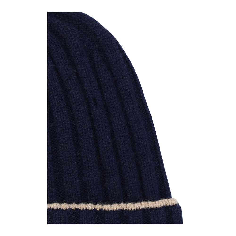 Brunello Cucinelli Blue Cashmere Men's Beanie