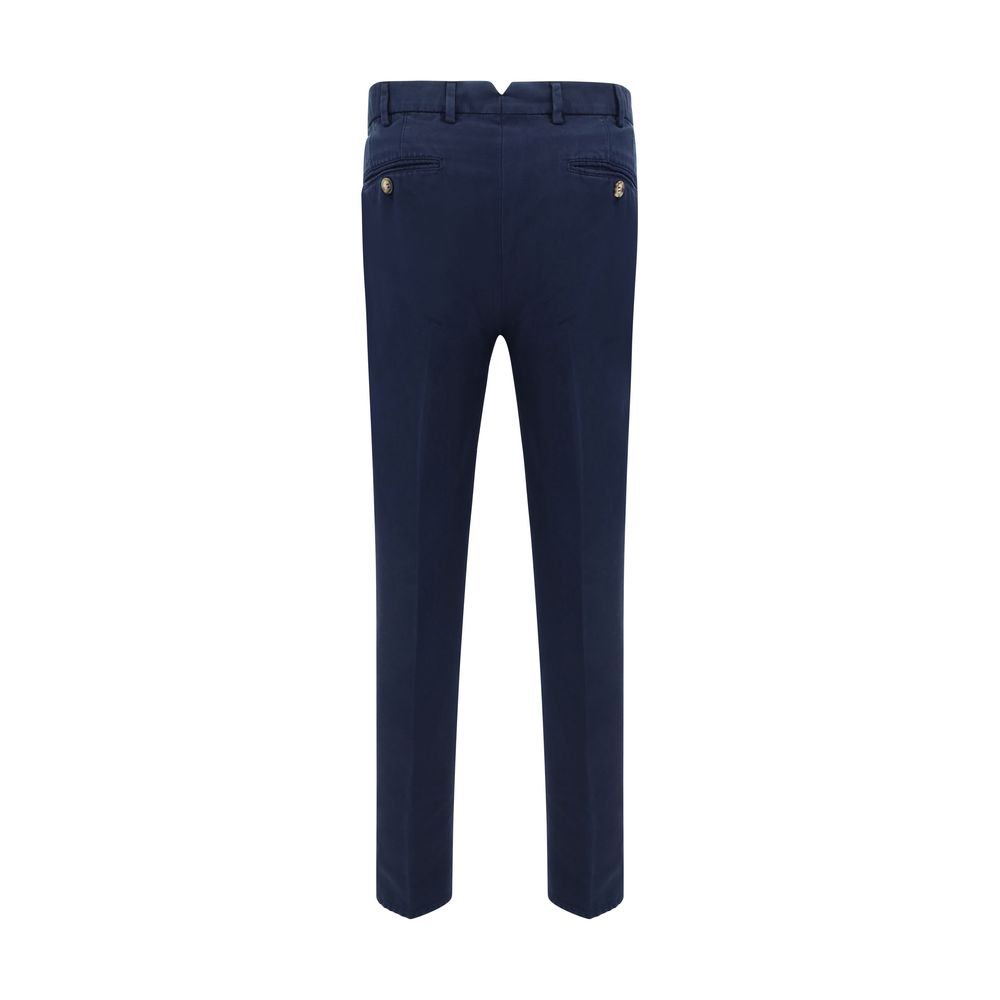 Brunello Cucinelli Blue Cotton Casual Men's Pants