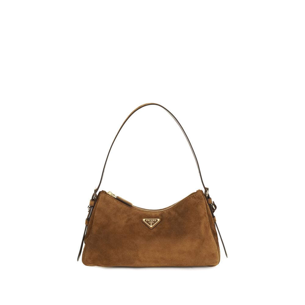 Prada Brown Calf Leather Bos Taurus Shoulder Women's Bag
