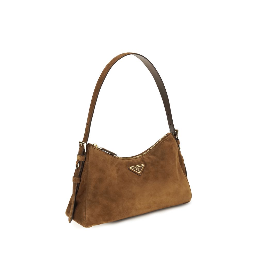 Prada Brown Calf Leather Bos Taurus Shoulder Women's Bag