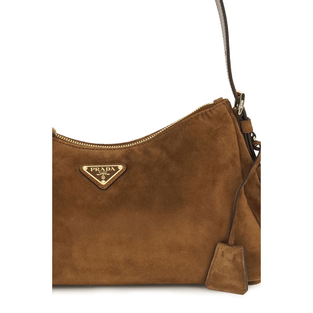 Prada Brown Calf Leather Bos Taurus Shoulder Women's Bag