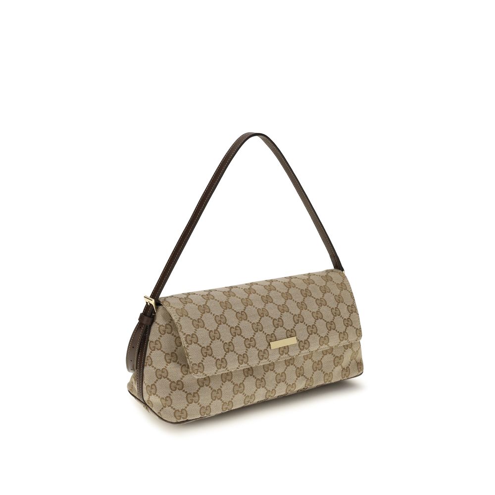 Gucci Brown Fabric Shoulder Women's Bag