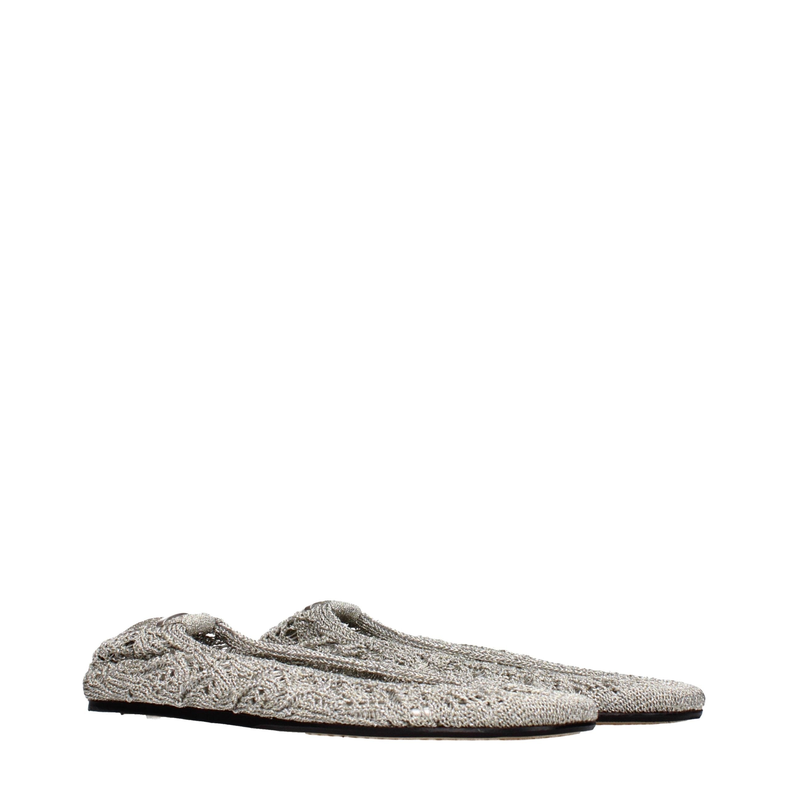 Isabel Marant Gray Fabric Ballet Women's Flats
