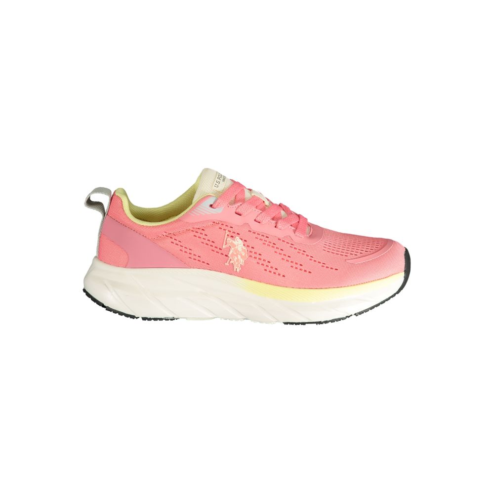 U.S. POLO ASSN. Pink Polyurethane Women's Women's Sneaker