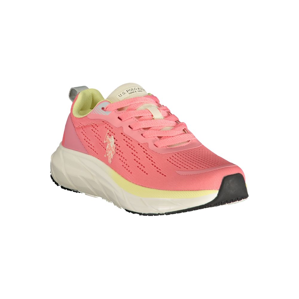 U.S. POLO ASSN. Pink Polyurethane Women's Women's Sneaker