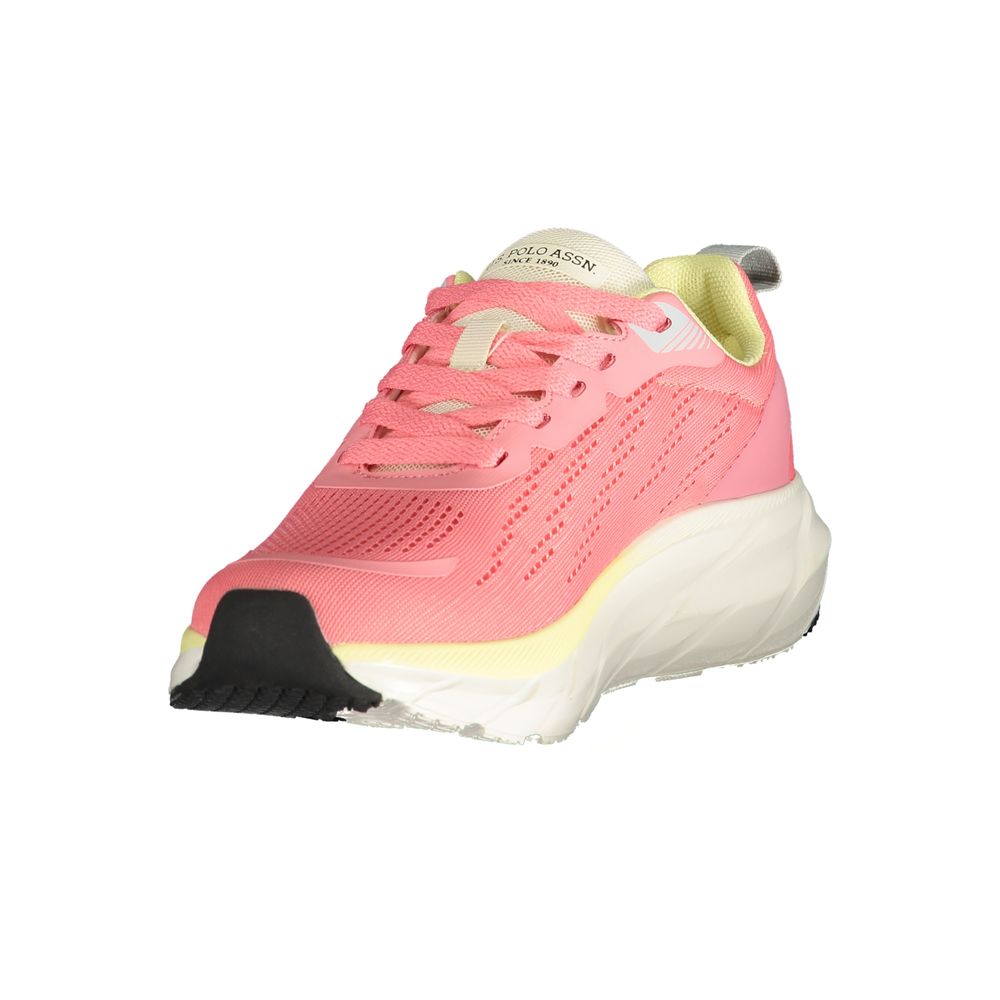 U.S. POLO ASSN. Pink Polyurethane Women's Women's Sneaker