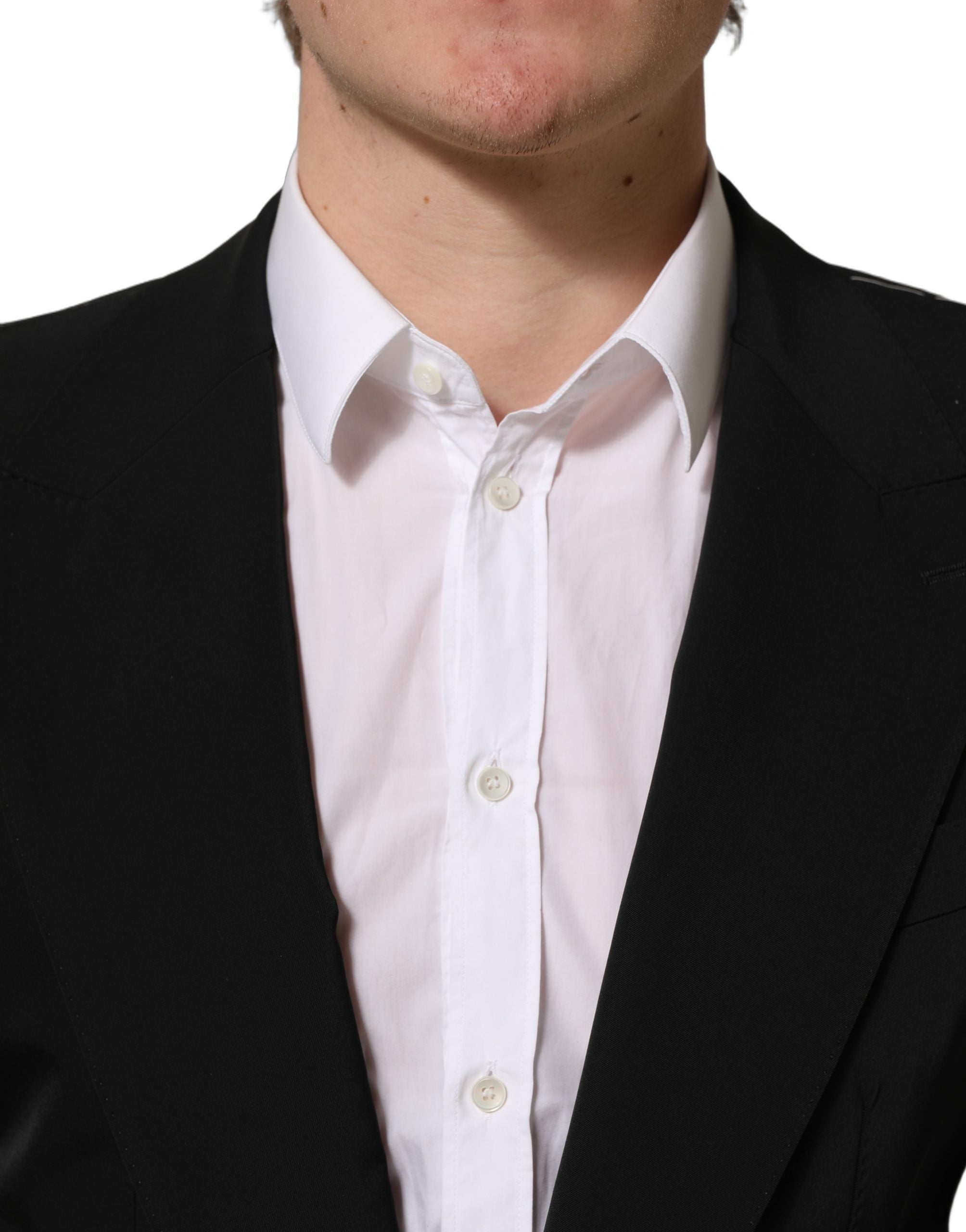 Dolce & Gabbana Black Single Breasted One Button Coat Men's Blazer (Pre-Owned)
