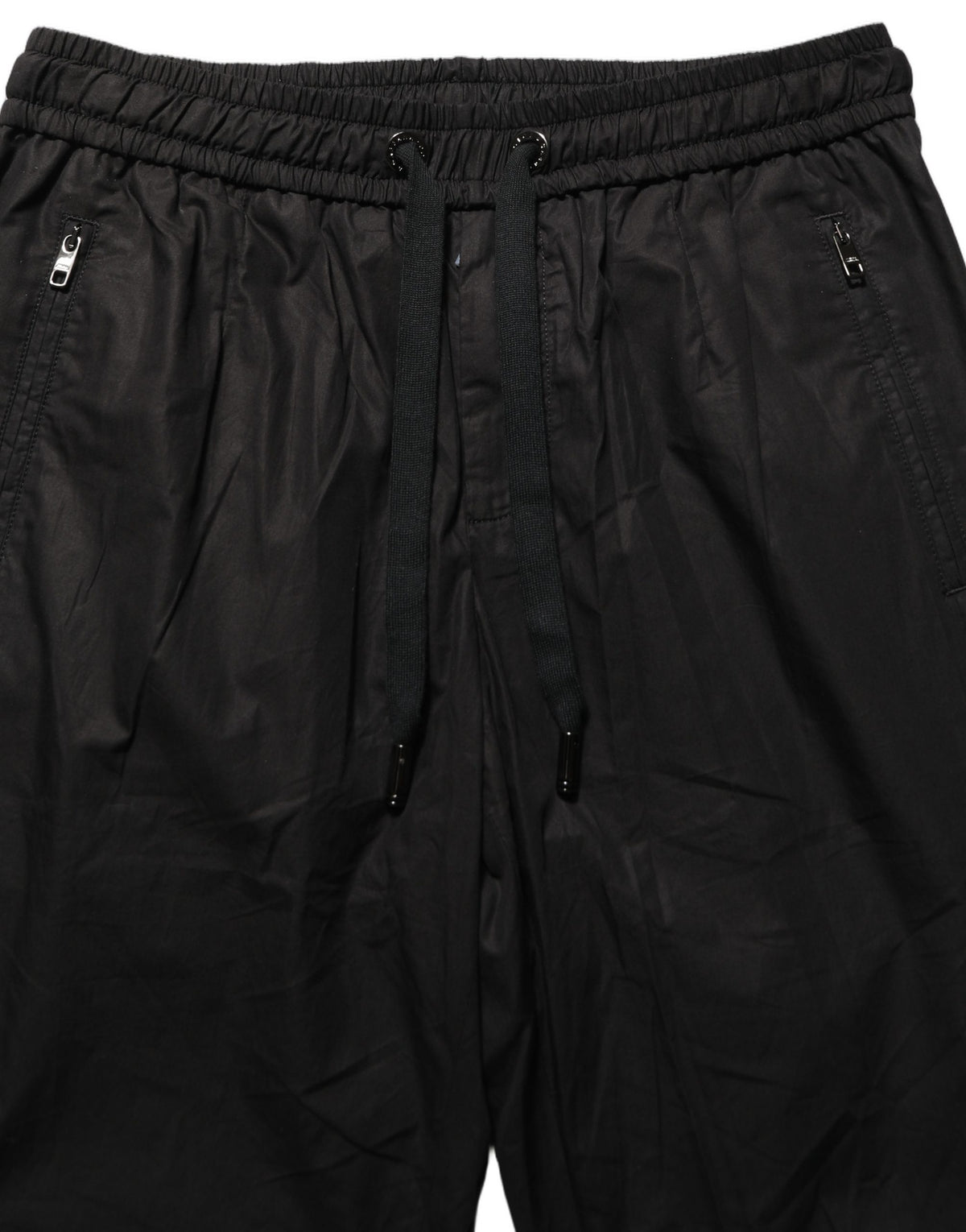 Dolce & Gabbana Black Cotton Mid Waist Jogger SweatMen's Men's Pants