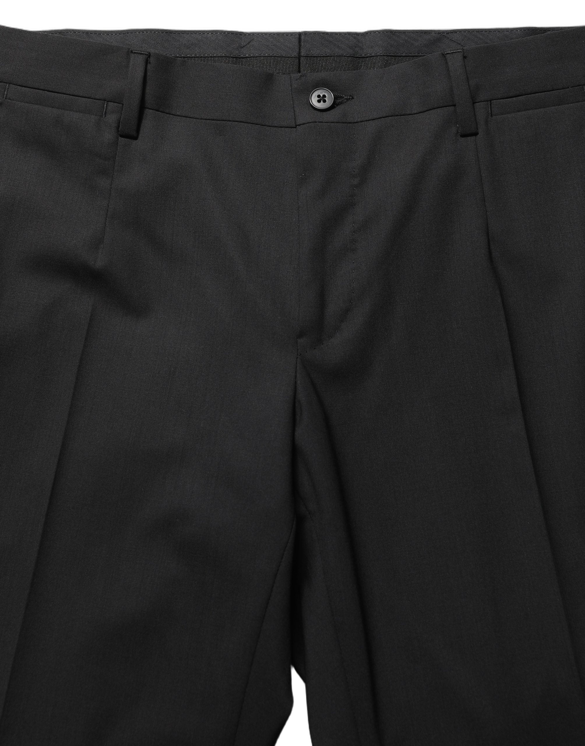 Dolce & Gabbana Black Wool Skinny Leg Dress Men Trouser Men's Pants