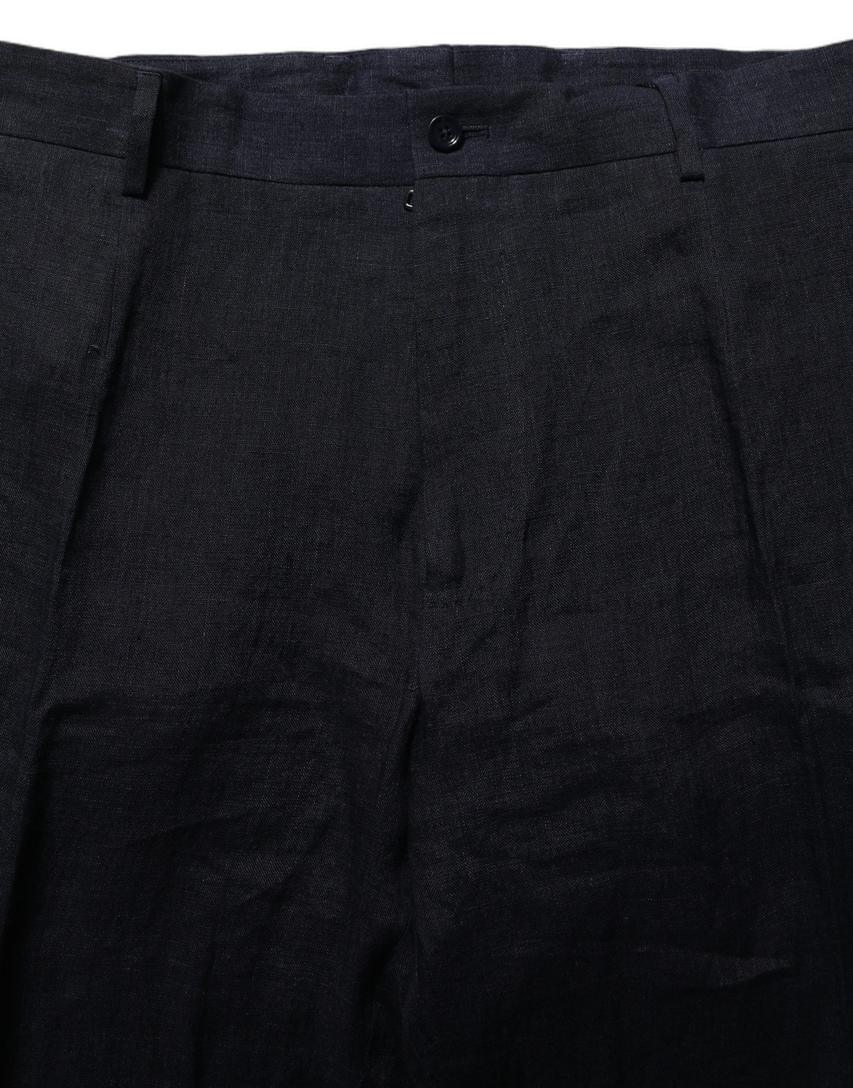 Dolce & Gabbana Black Linen Straight Leg Dress Trouser Men's Pants