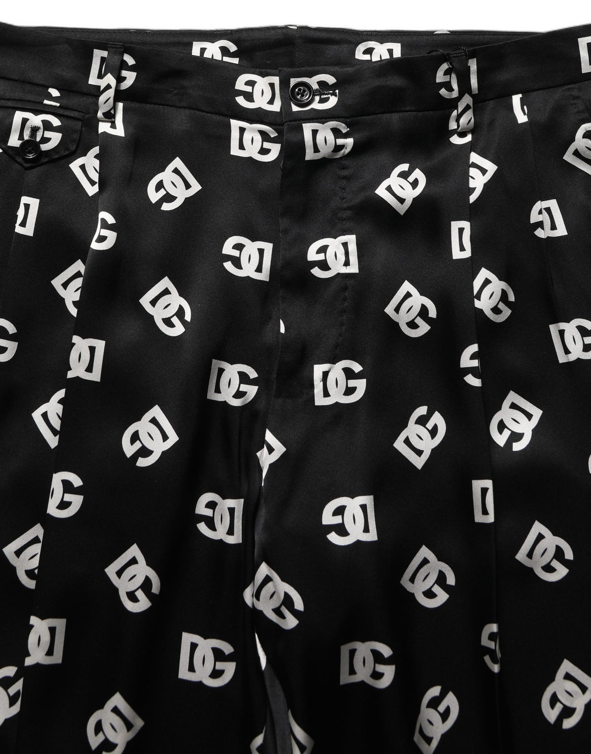 Dolce & Gabbana Black Silk Skinny Leg Dress Men Trouser Men's Pants