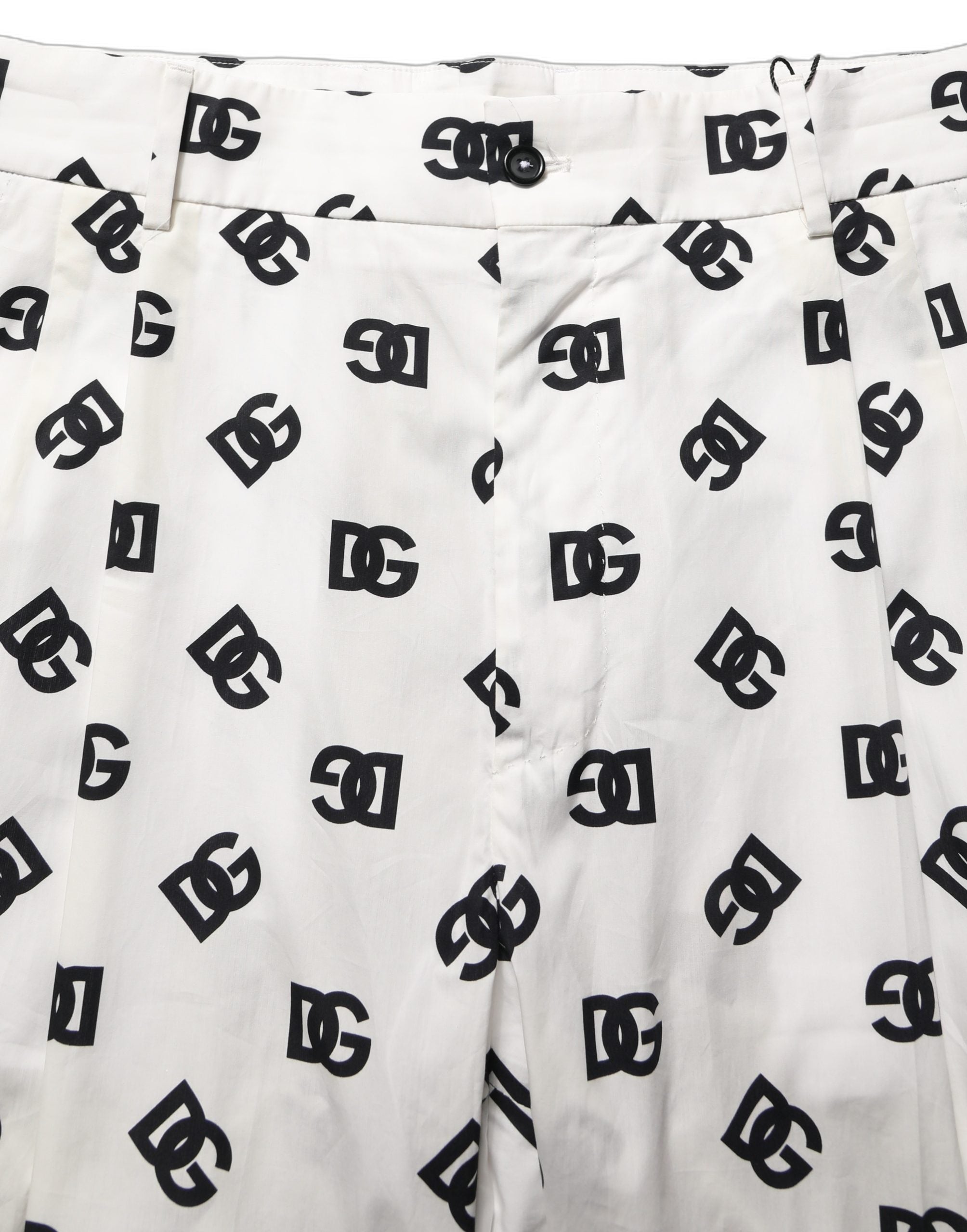 Dolce & Gabbana White Logo Skinny Leg Dress Men Trouser Men's Pants