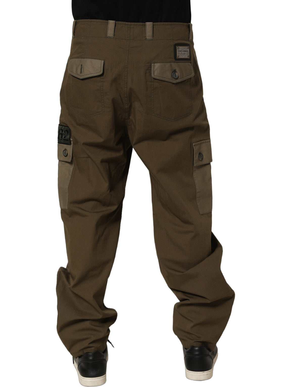 Dolce & Gabbana Brown Mid Waist Straight Cargo Trouser Men's Pants