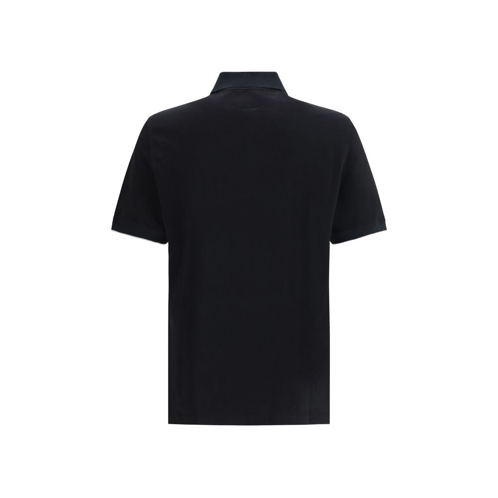 Brunello Cucinelli Black Cotton Polo Men's Shirt