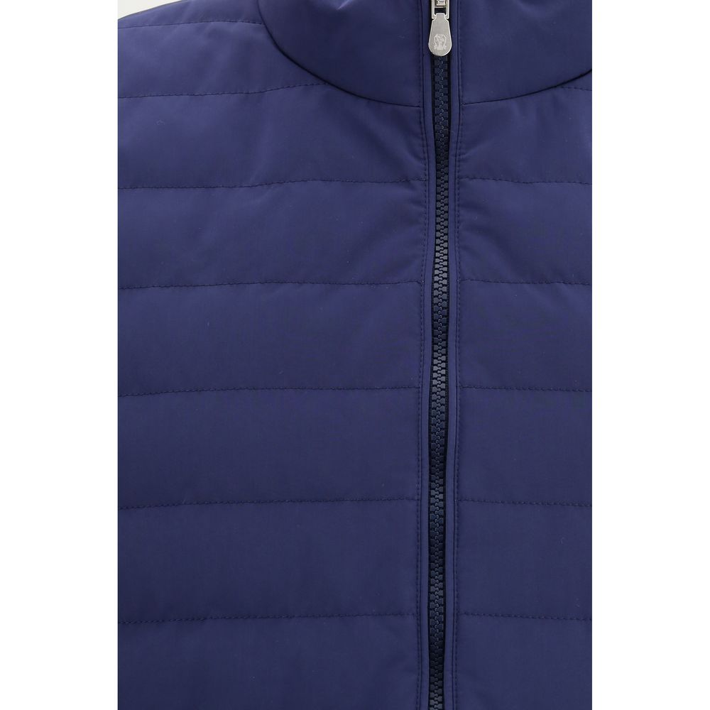 Brunello Cucinelli Blue Polyester Sleeveless Men's Jacket