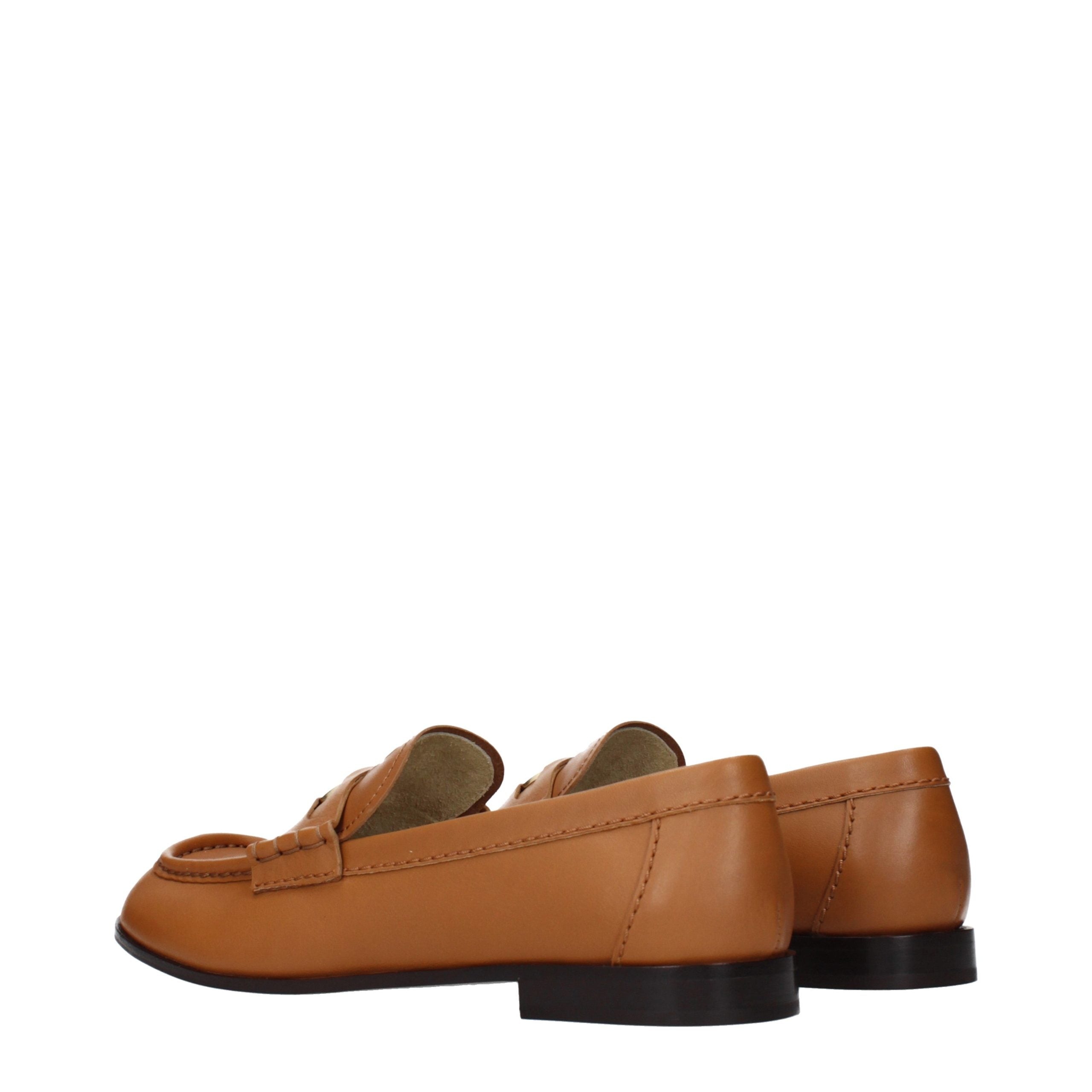 Miu Miu Brown Leather Slip-On Women's Loafers