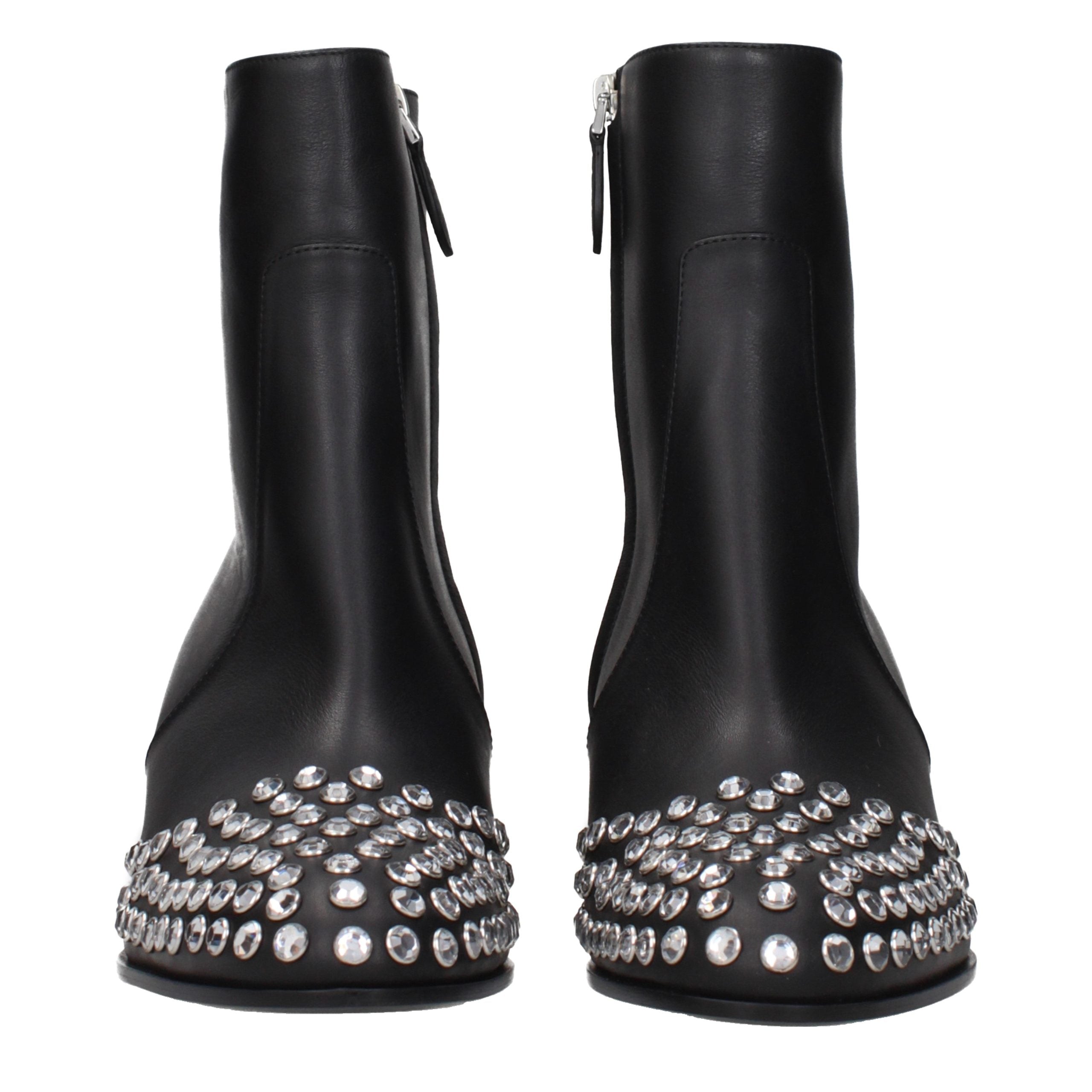 Alaïa Black Leather Ankle Women's Boots