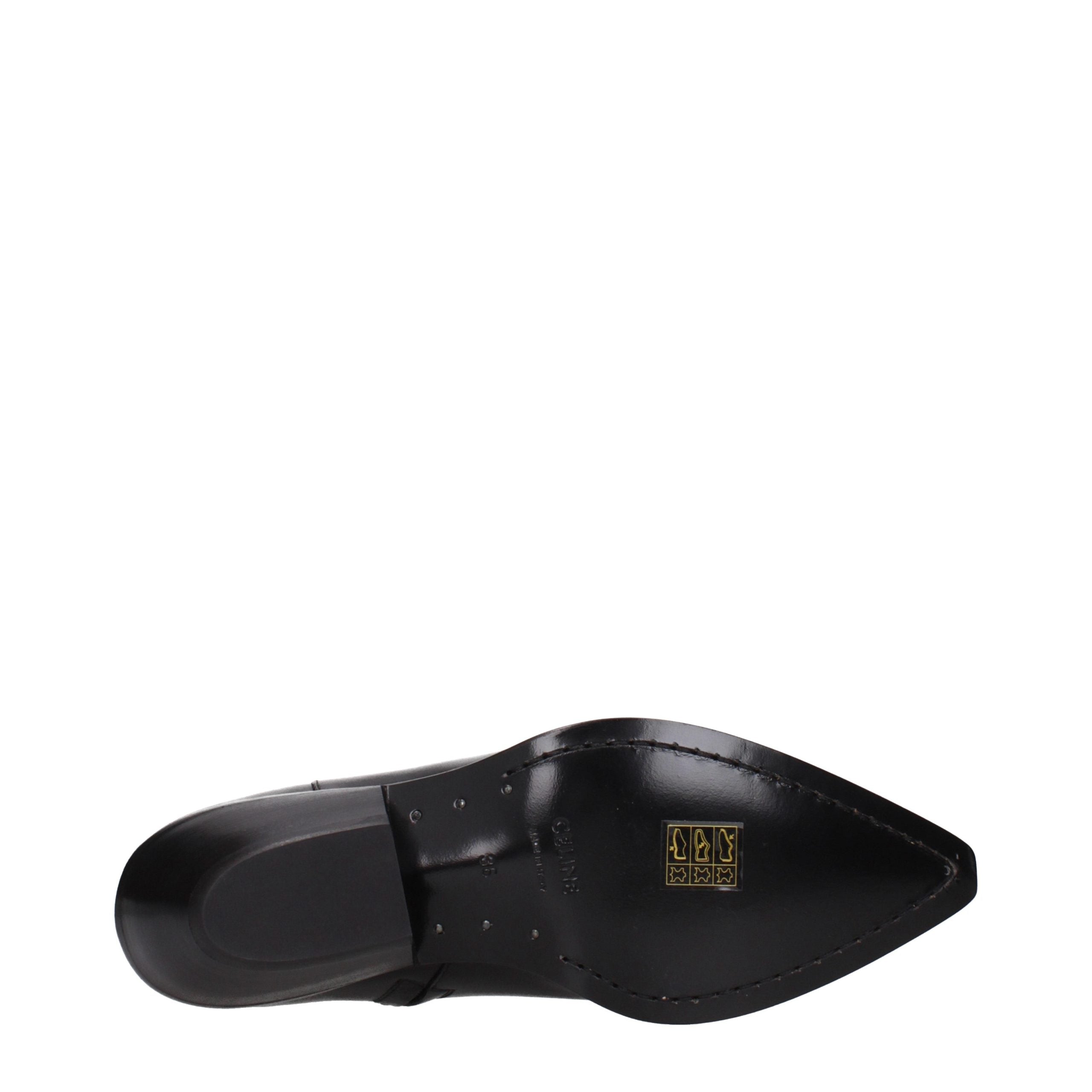 Celine Black Leather Ankle Women's Boots