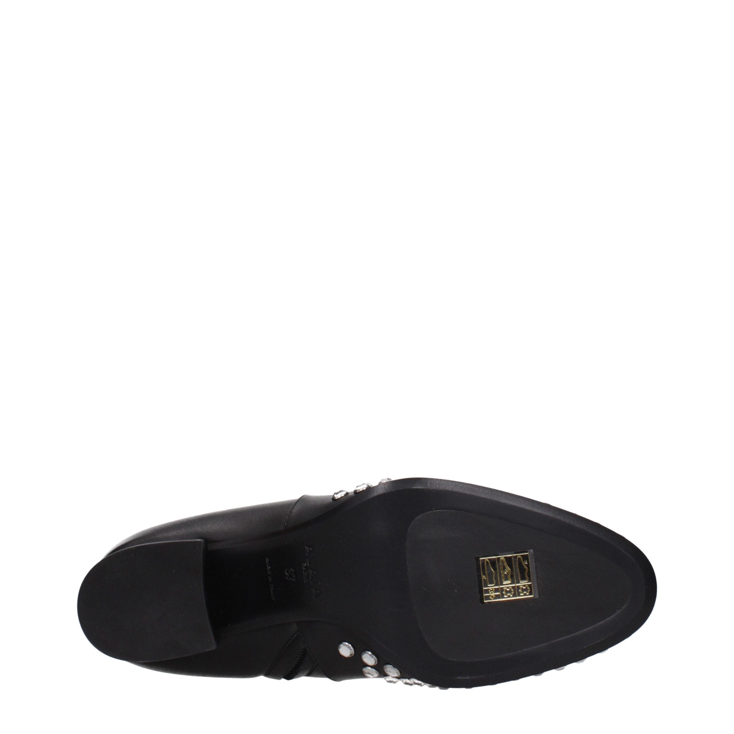 Alaïa Black Leather Ankle Women's Boots