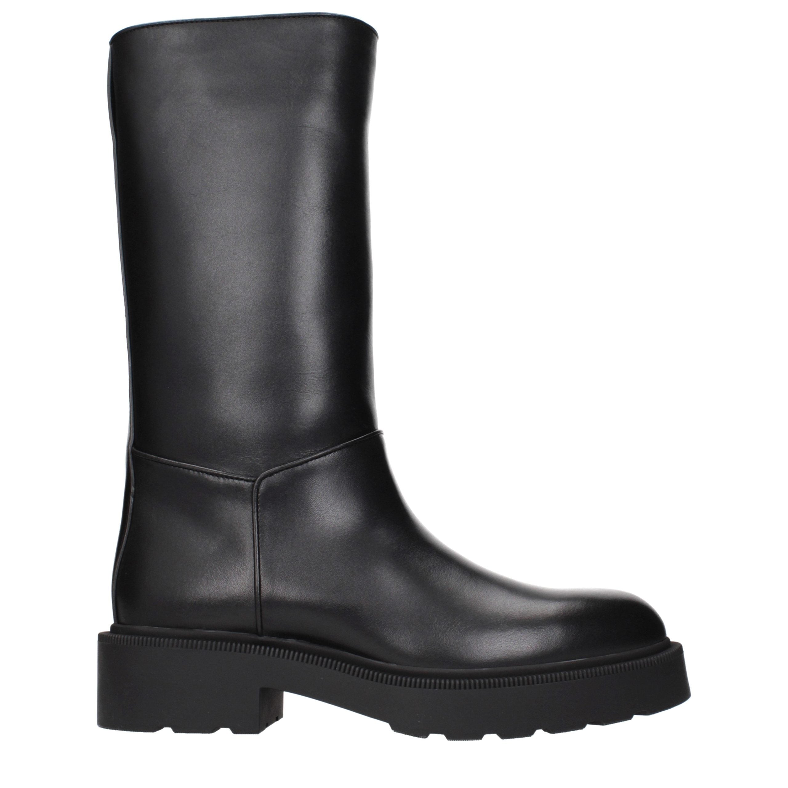 The Row Black Leather Women's Boots