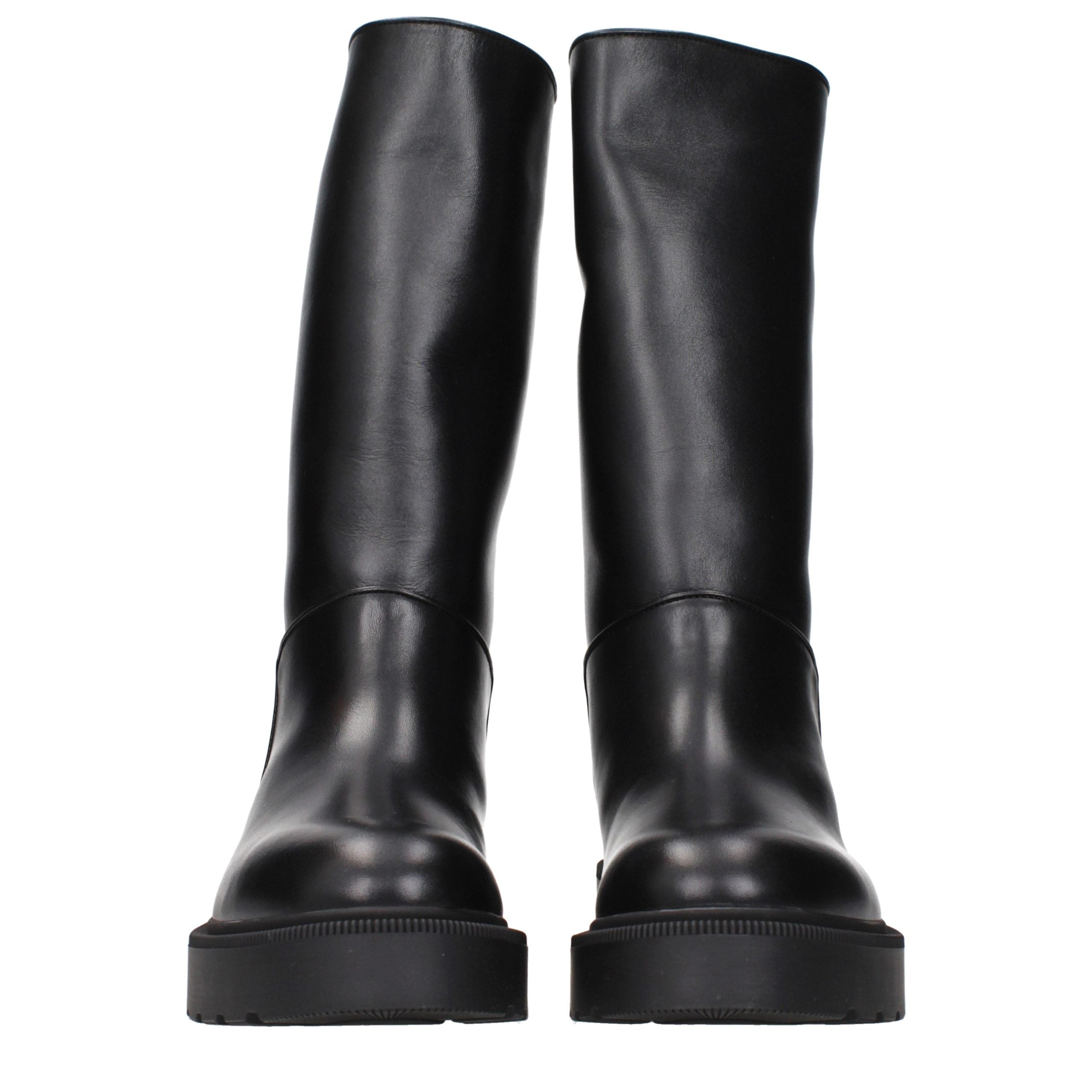 The Row Black Leather Women's Boots