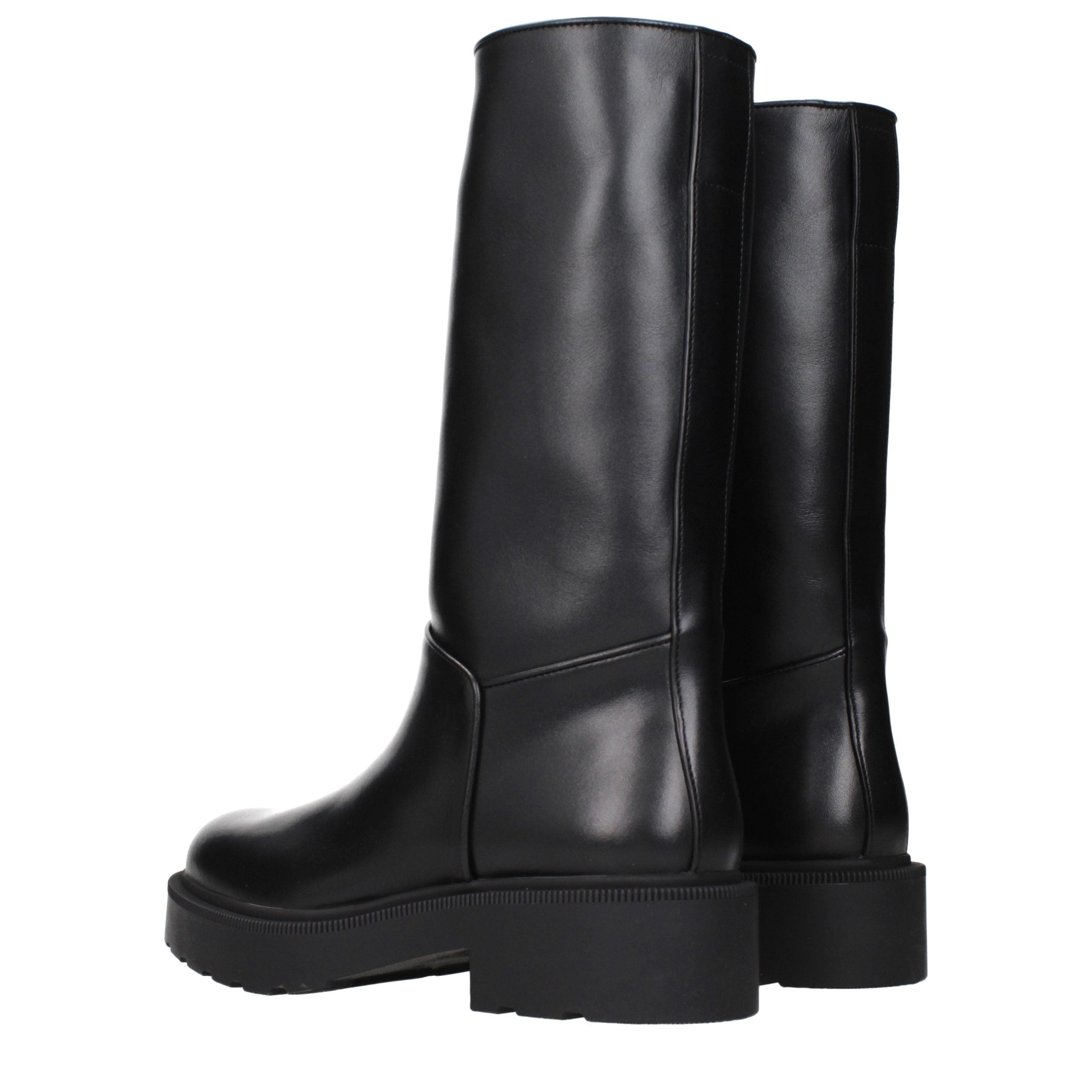 The Row Black Leather Women's Boots
