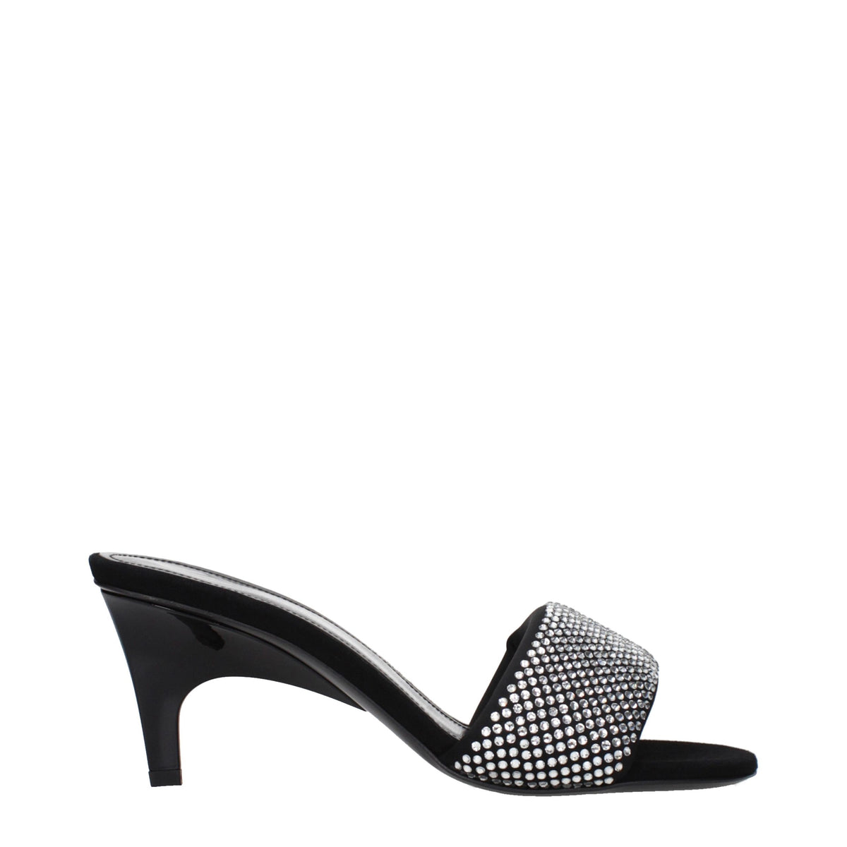 The Attico Black Fabric Stiletto Heel Women's Sandals