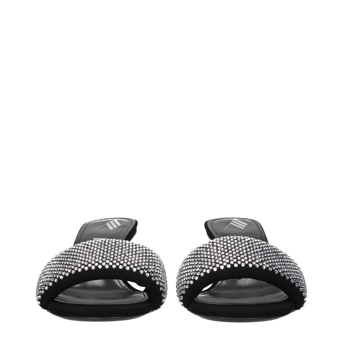 The Attico Black Fabric Stiletto Heel Women's Sandals