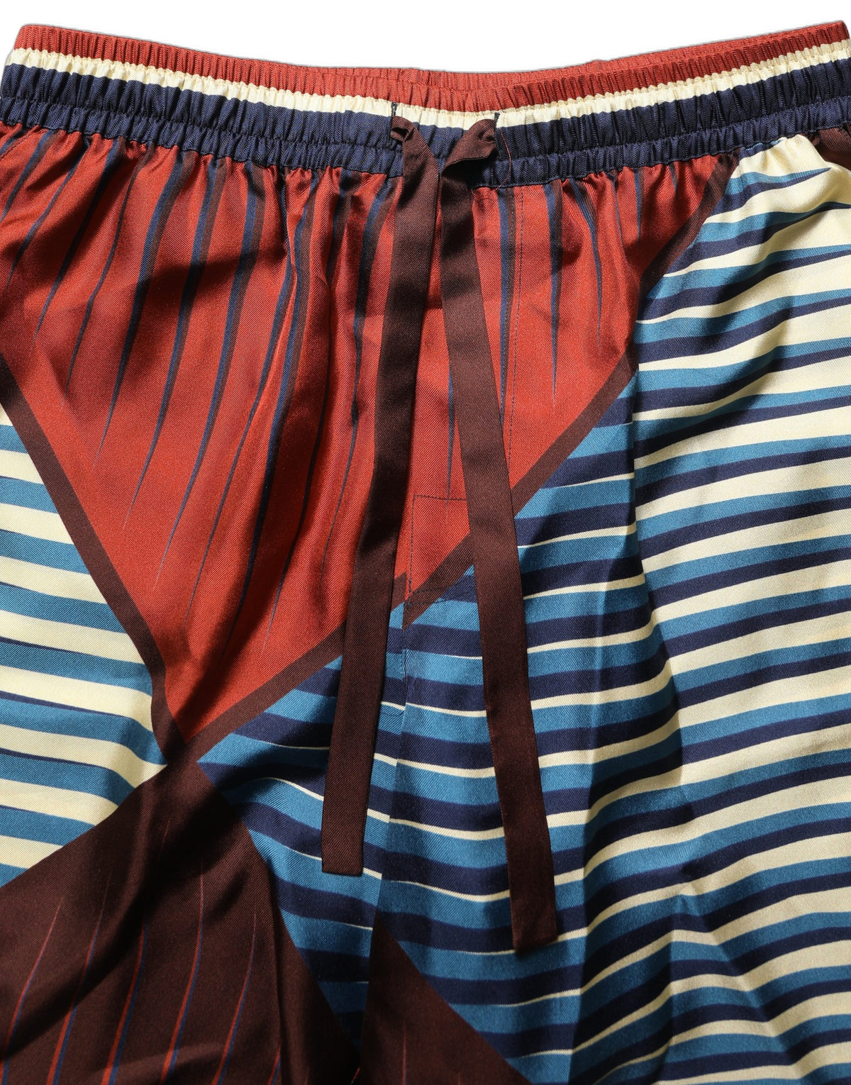 Dolce & Gabbana Multicolor Geometric Silk Men Bermuda Men's Shorts