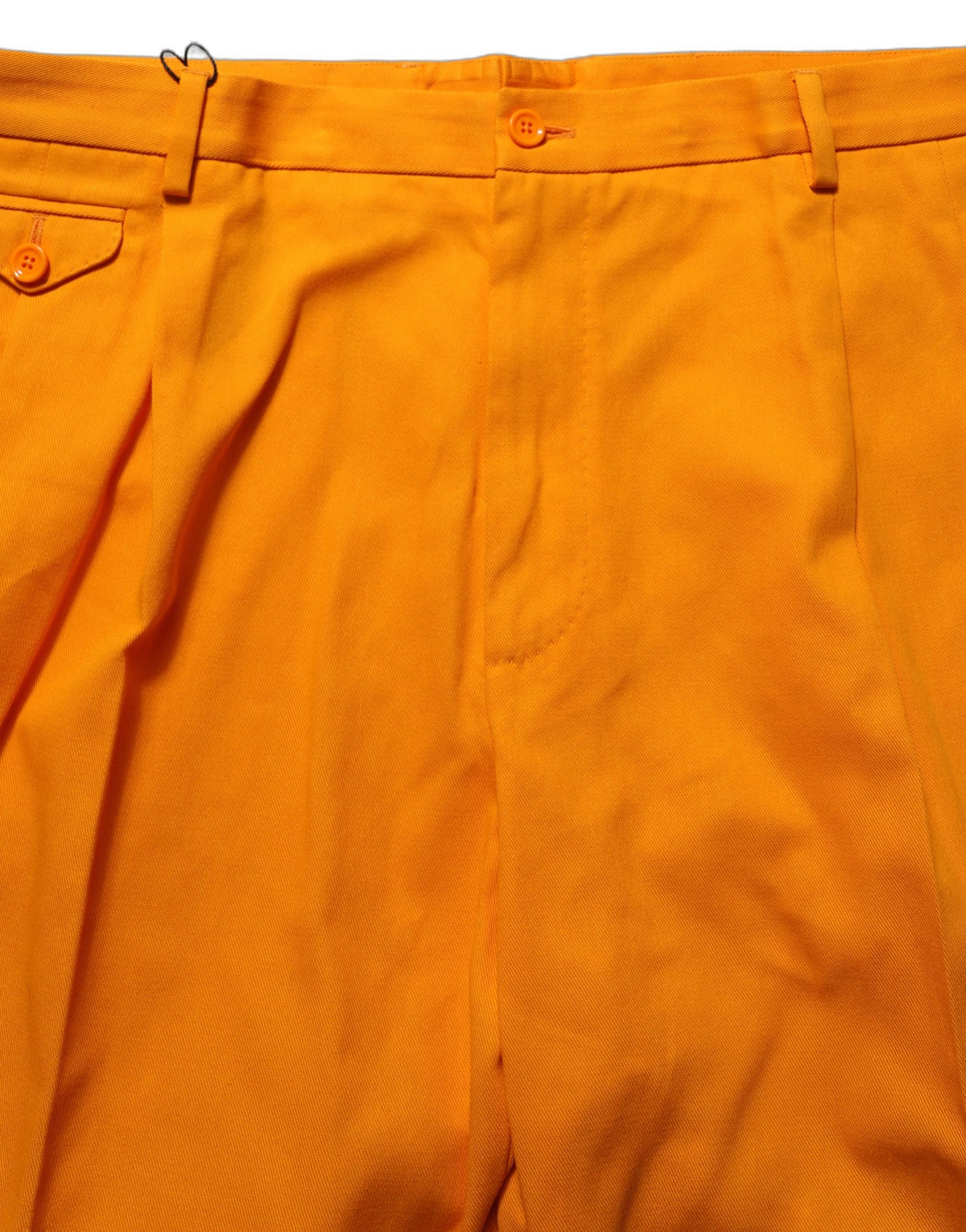 Dolce & Gabbana Orange Cotton Pleated Chino Bermuda Men's Shorts (Pre-Owned)