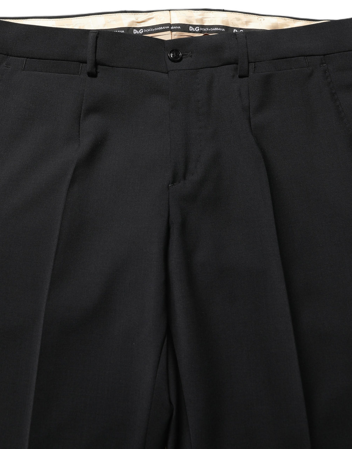 Dolce & Gabbana Black Wool Slim Fit Formal 2 Piece Men Men's Suit