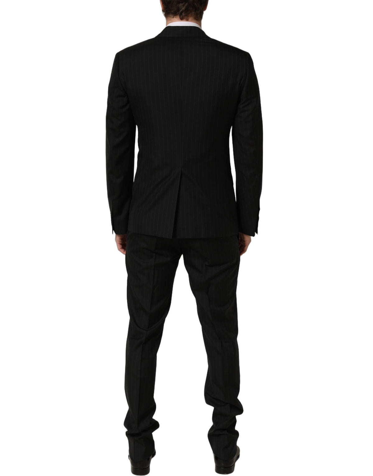 Dolce & Gabbana Dark Gray Stripes Slim Fit Formal 3 Piece Men's Suit