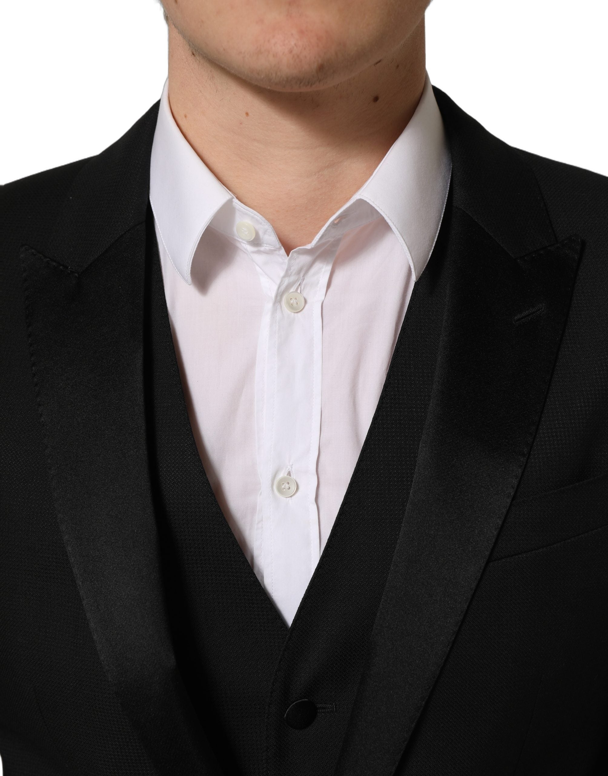 Dolce & Gabbana Black MARTINI Slim Fit Formal 3 Piece Men's Suit