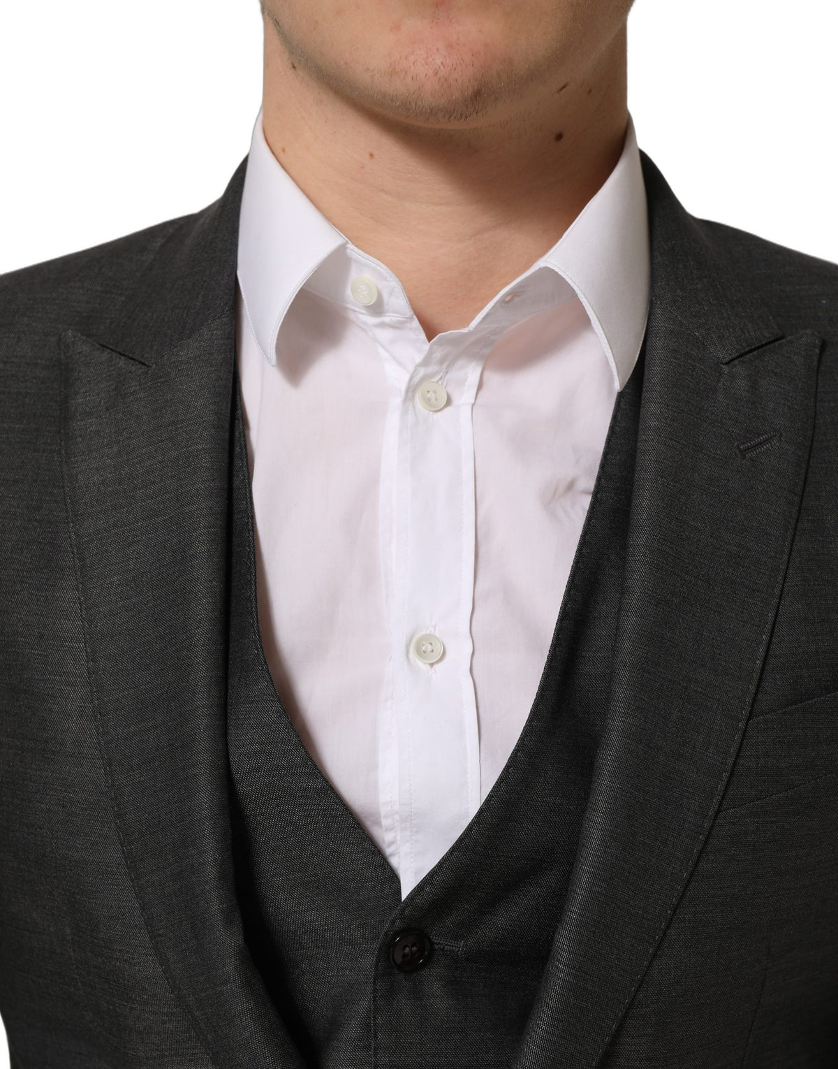 Dolce & Gabbana Gray MARTINI Slim Fit Formal 3 Piece Men's Suit