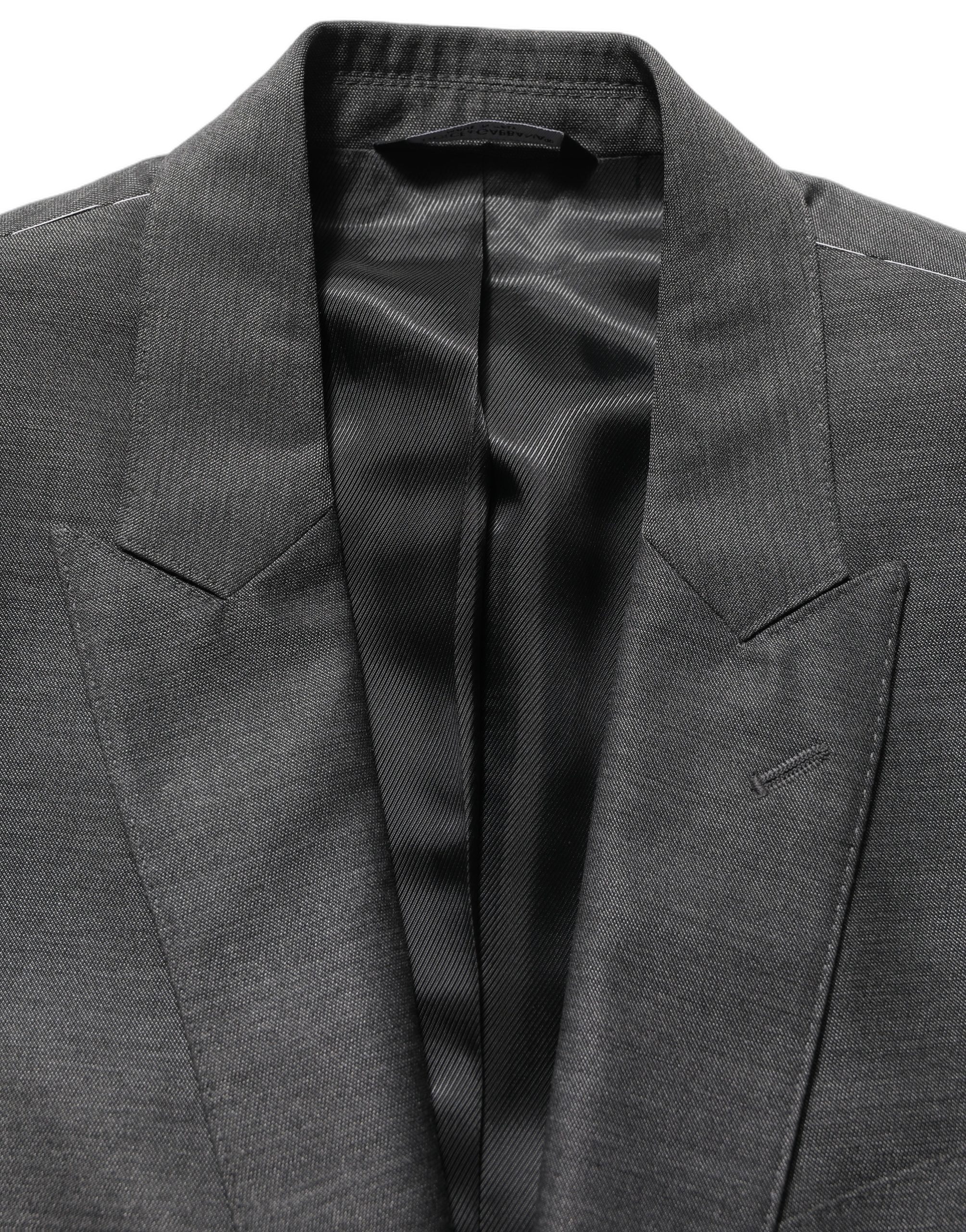 Dolce & Gabbana Gray MARTINI Slim Fit Formal 3 Piece Men's Suit
