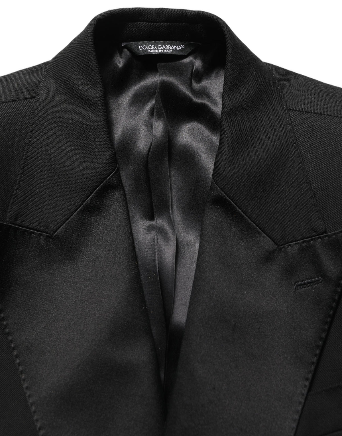 Dolce & Gabbana Black Wool Slim Fit Formal 3 Piece Men Men's Suit (Pre-Owned)
