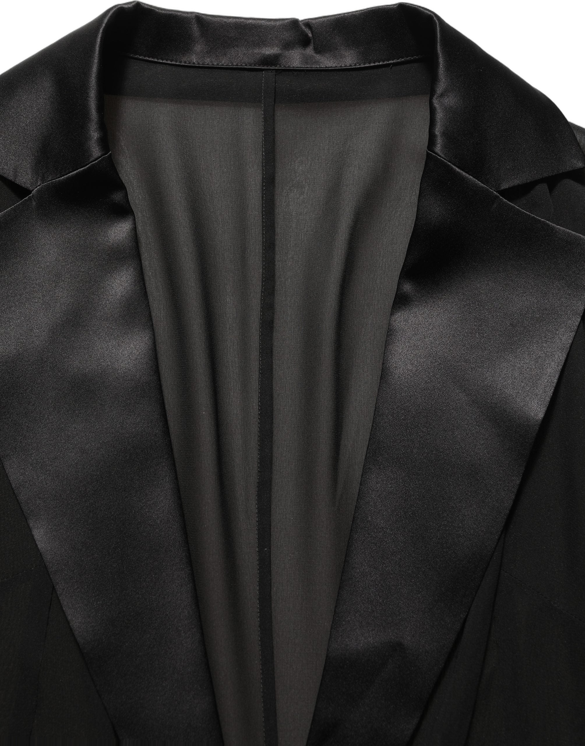 Dolce & Gabbana Black Silk Sheer Chiffon Long Maxi Women's Dress