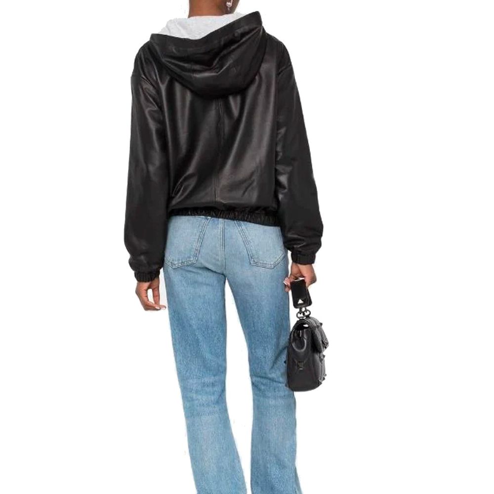 Saint Laurent Black Leather Tank Women's Tops