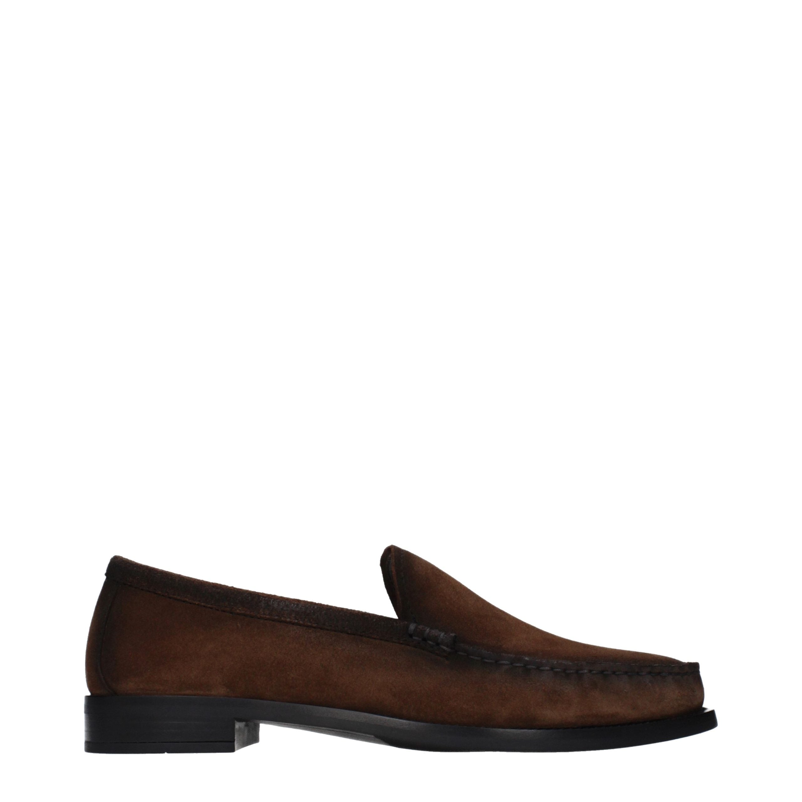 Prada Brown Leather Slip-On Women's Loafers