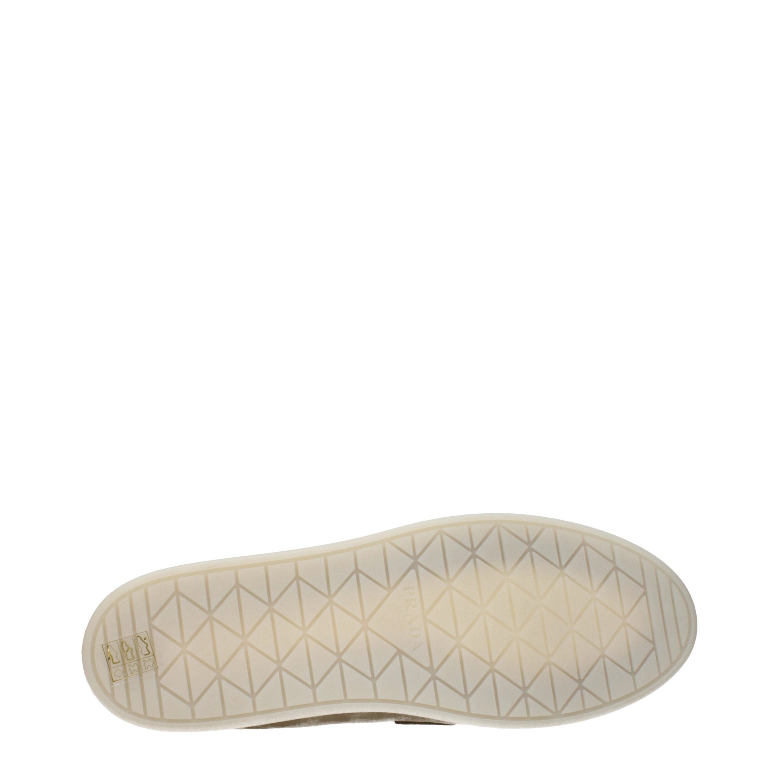 Prada Beige Leather Slip-On Women's Loafers