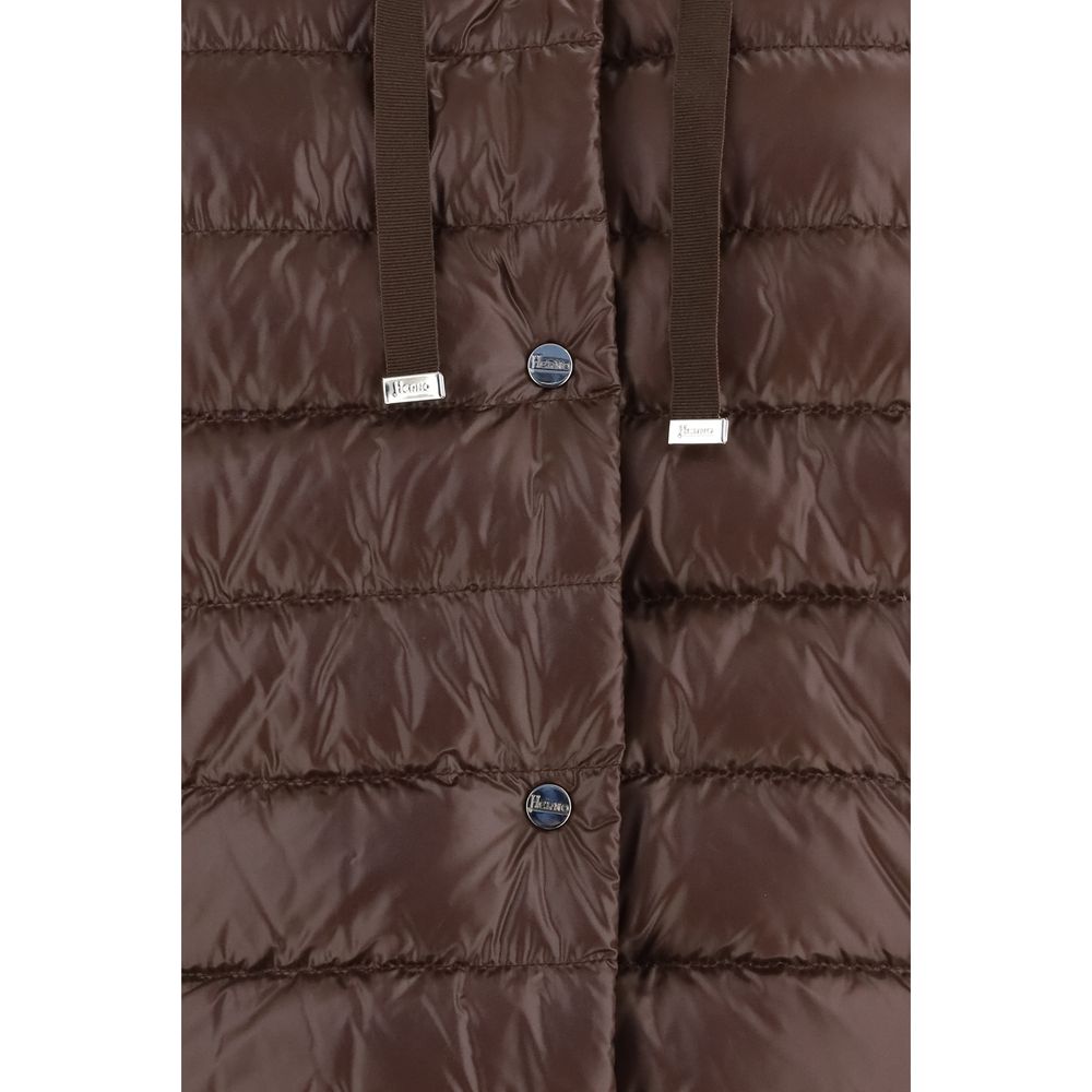 Herno Brown Polyester Full-Length Women's Jacket