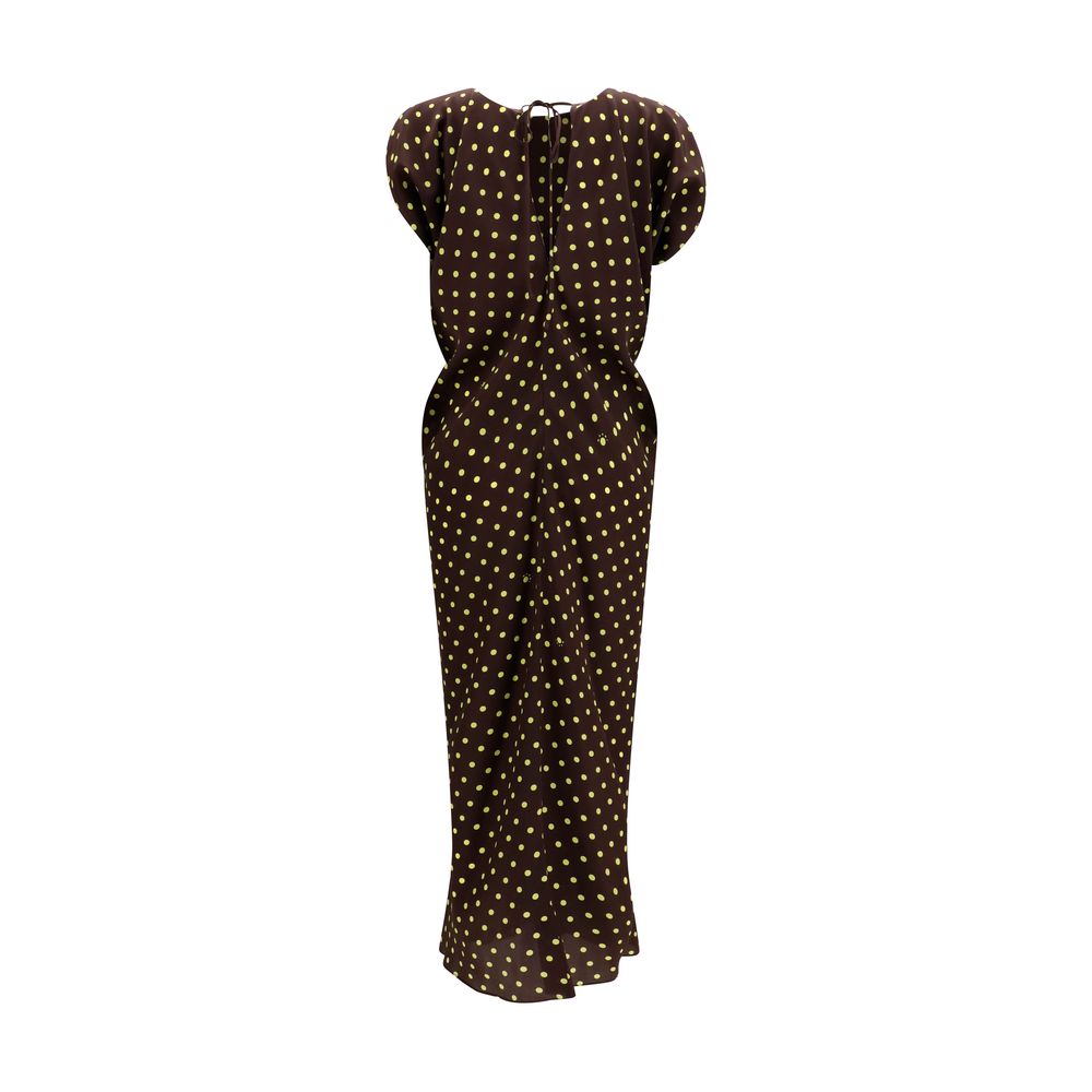 Marni Brown Silk Casual Women's Dress