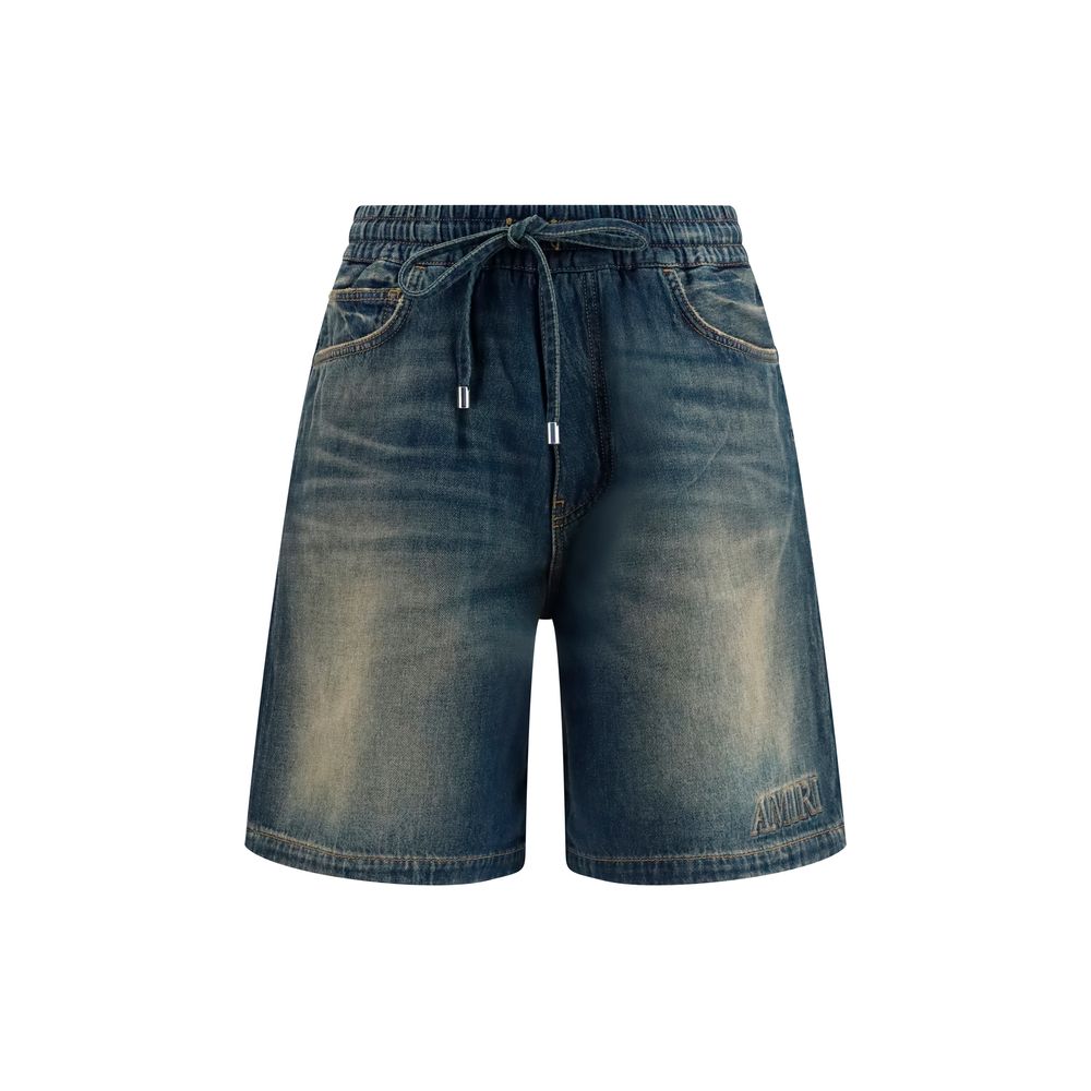 Amiri Blue Cotton Bermuda Men's Shorts