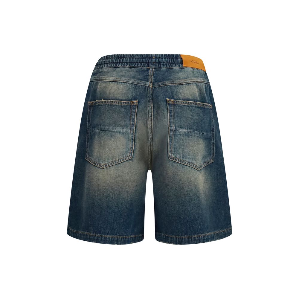 Amiri Blue Cotton Bermuda Men's Shorts