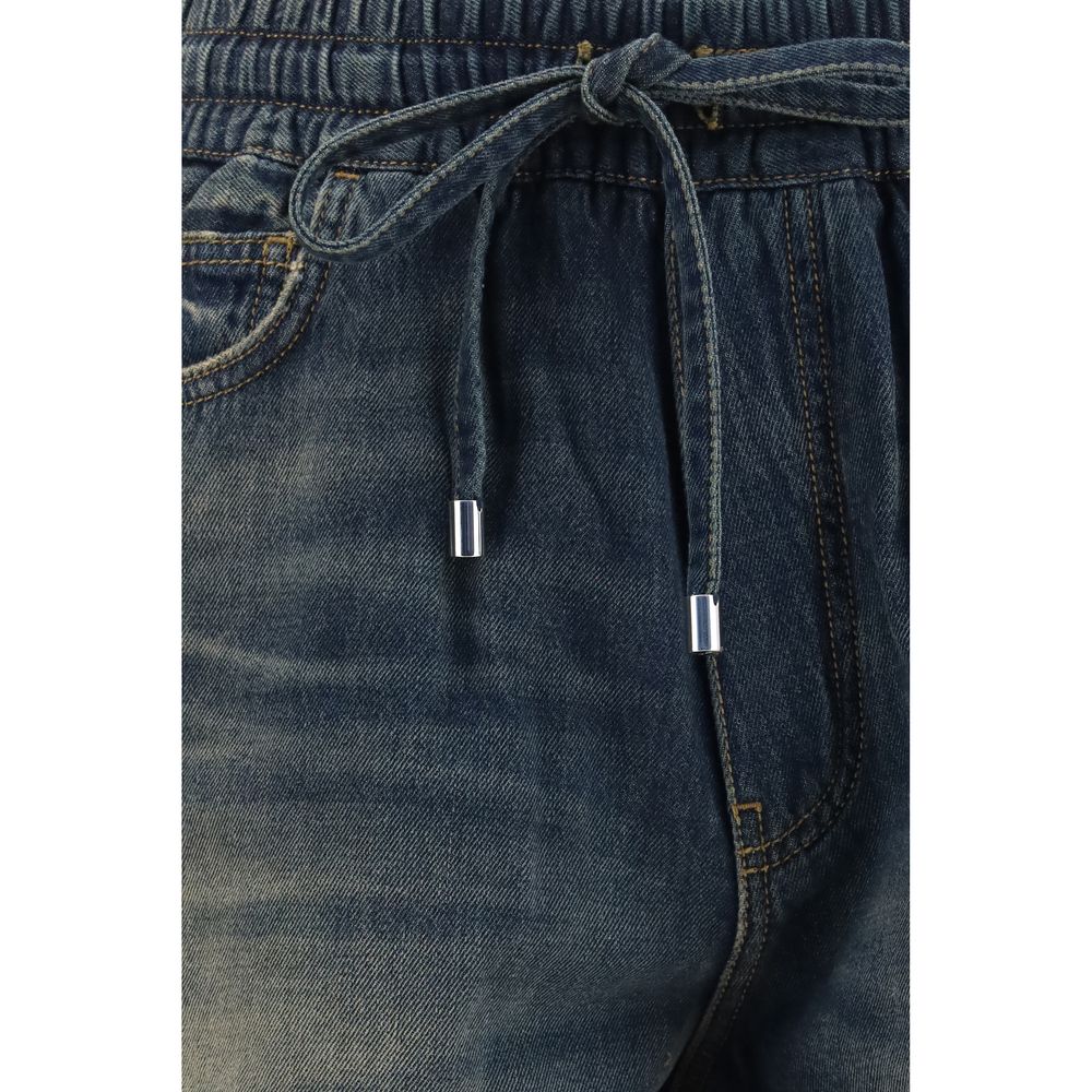 Amiri Blue Cotton Bermuda Men's Shorts