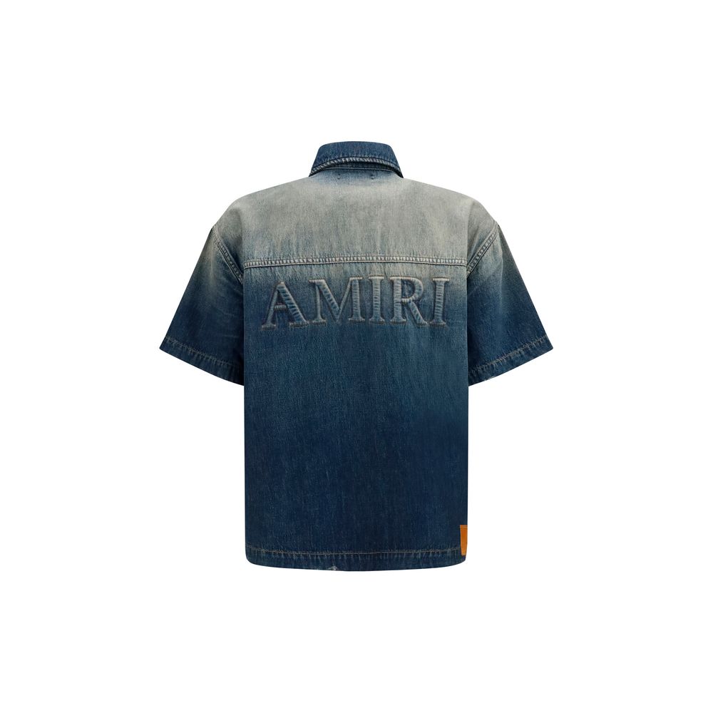 Amiri Blue Denim Men's Shirt