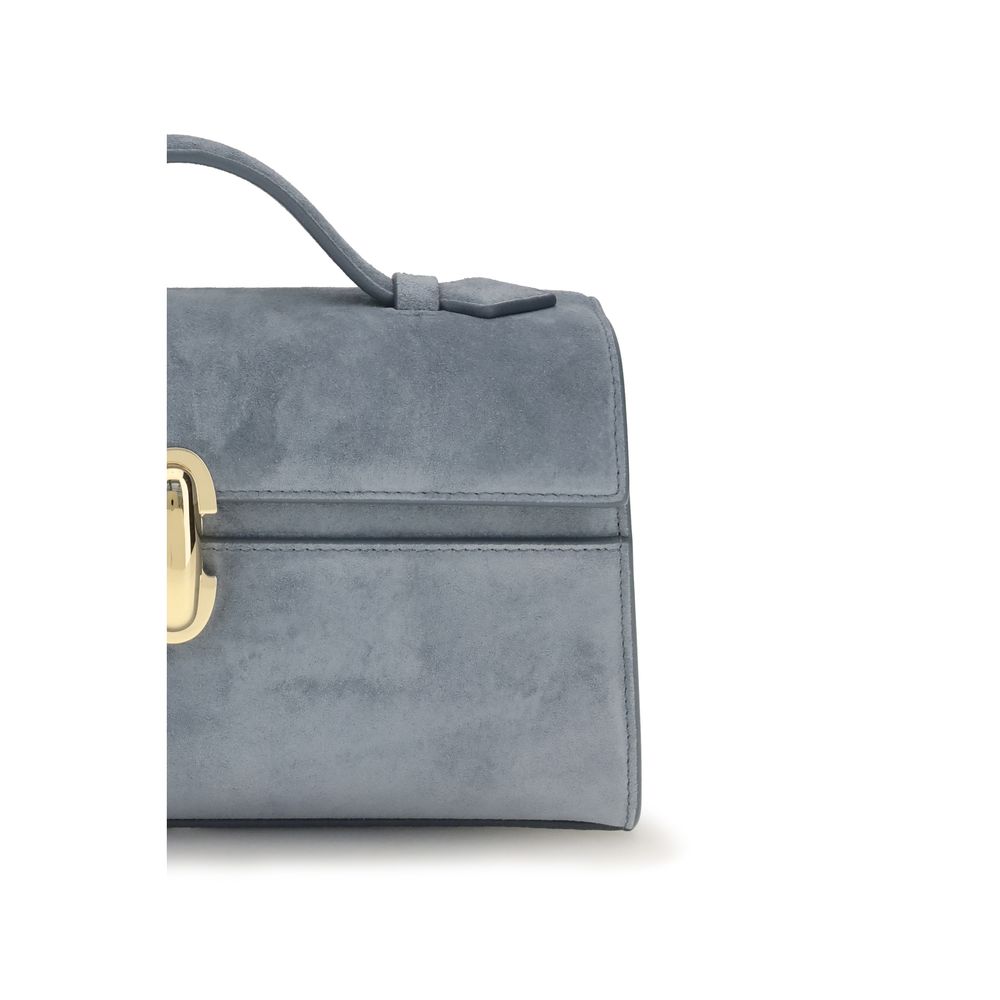 Savette Blue Calf Leather Bos Taurus Women's Handbag