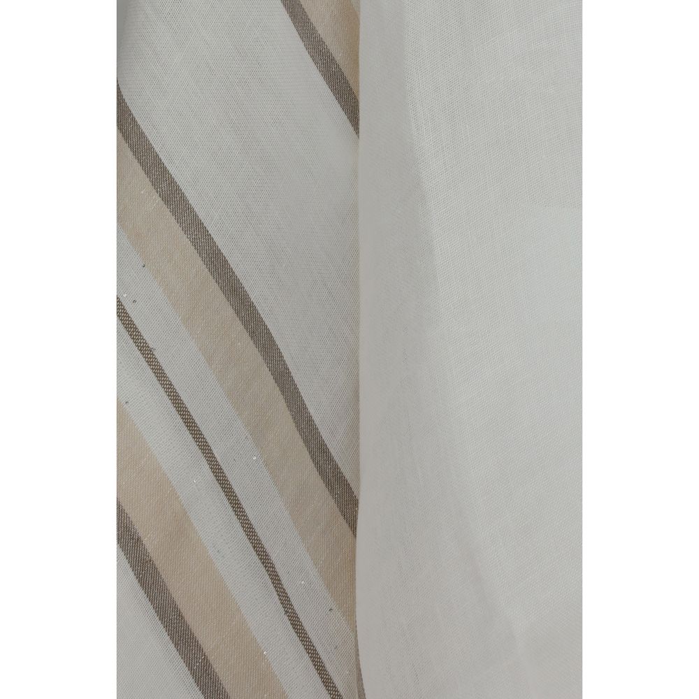 Brunello Cucinelli Beige Linen Women's Poncho