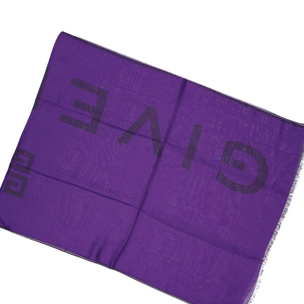 Givenchy Purple Cashmere Men's Foulard